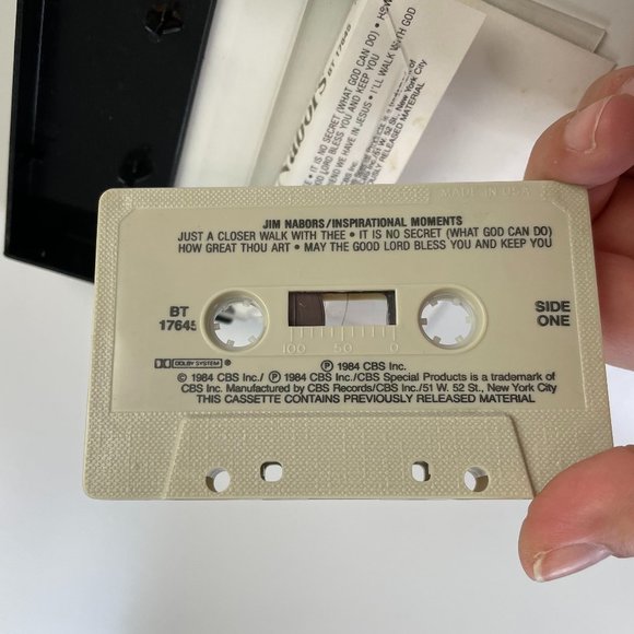 Vintage INSPIRATIONAL MOMENTS WITH JIM NABORS Cassette Tape Two Sides Religious - Picture 2 of 7